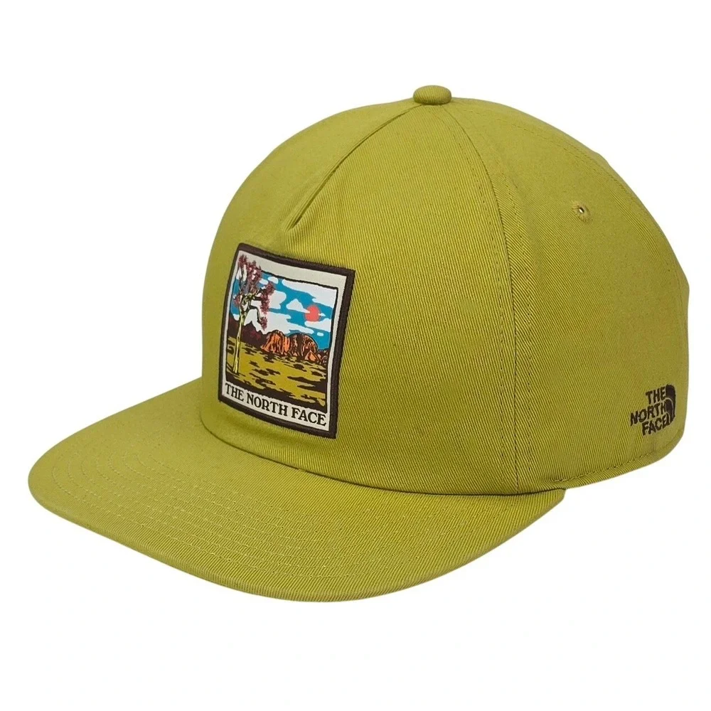 The North Face Desert Joshua Tree Patch‎ Snapback Hat Mustard Yellow Unisex OSFA